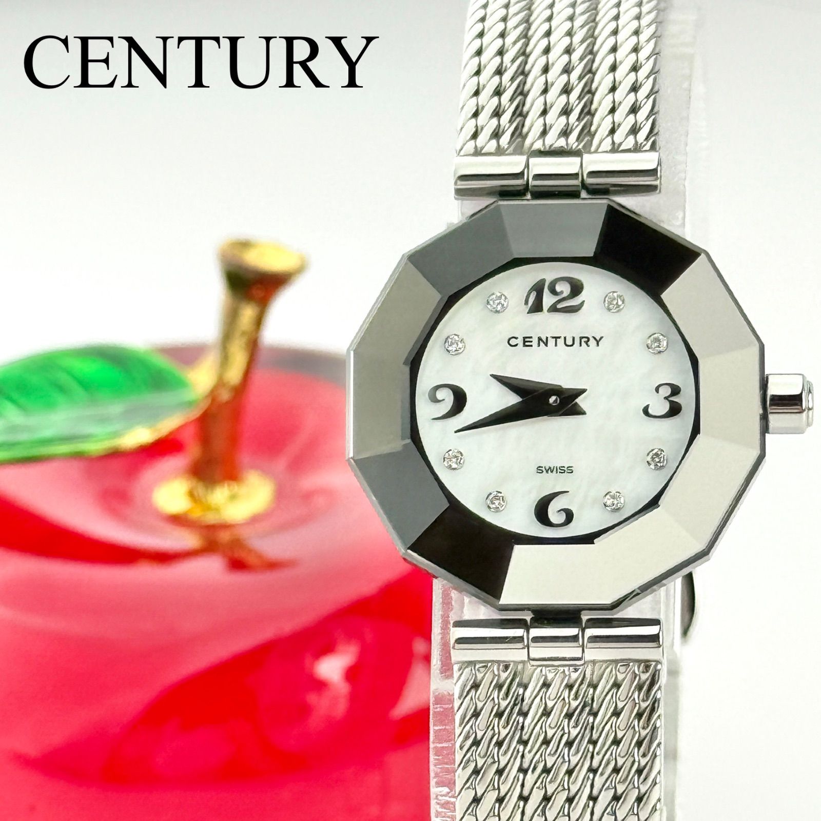 【新品電池/稼働】MOP/シェル センチュリー タイムジェム 1P 8角形 時計 新品電池/稼働】MOP/シェル センチュリー タイムジェム 1P 8角形 時計