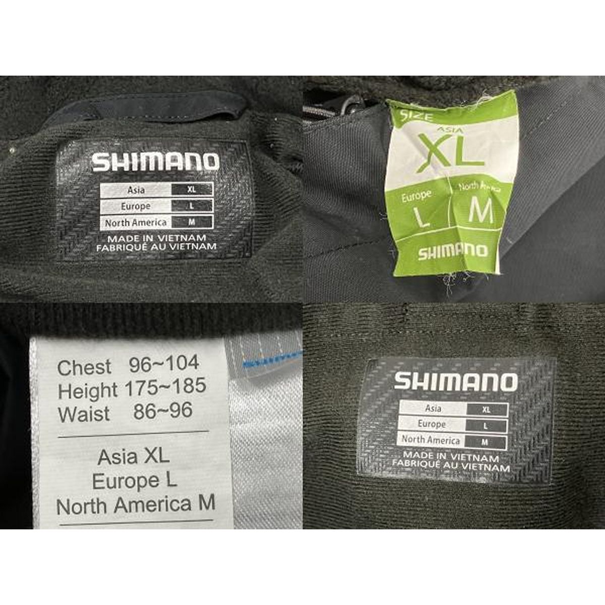 SHIMANO シマノ RB-025S 防寒着 DSアドバンス ウォームスーツ 上下 サイズXL フィッシング K10585755