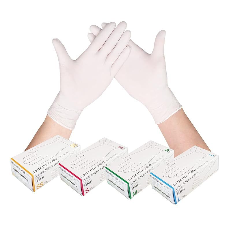 ファーストレイト ケース販売 ニトリルグローブ WH3 パウダーフリー S ホワイト 1 500枚入 0.09 手袋 食品衛生法適合 滑り止め フィット感 使い捨て 介護 食品 衛生 FR-6606 0