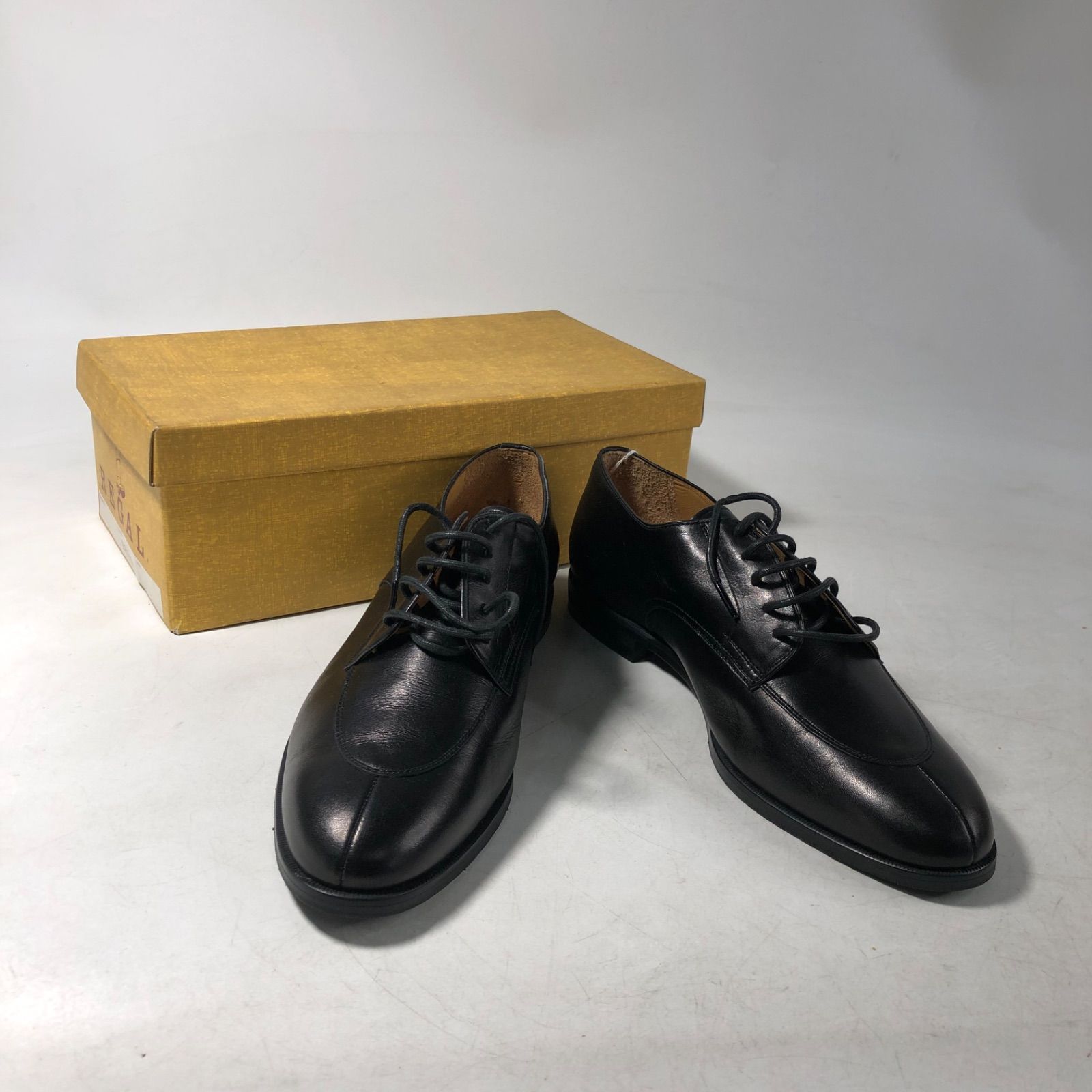 A1110-3-5 REGAL リーガル メンズ レザービジネスシューズ ブ Uチップ ブラック 黒 size 24cm 化粧 き 2464 使用頻度 少
