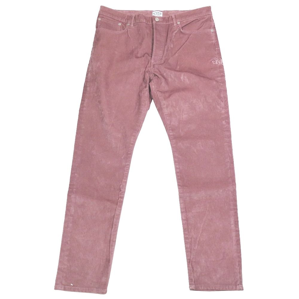 22SS DIOR ディオール × Cactus Jack カクタス ジャック ベロア スリムフィットパンツ スラックス ボタンフライ 34 ピンク メンズ 古着