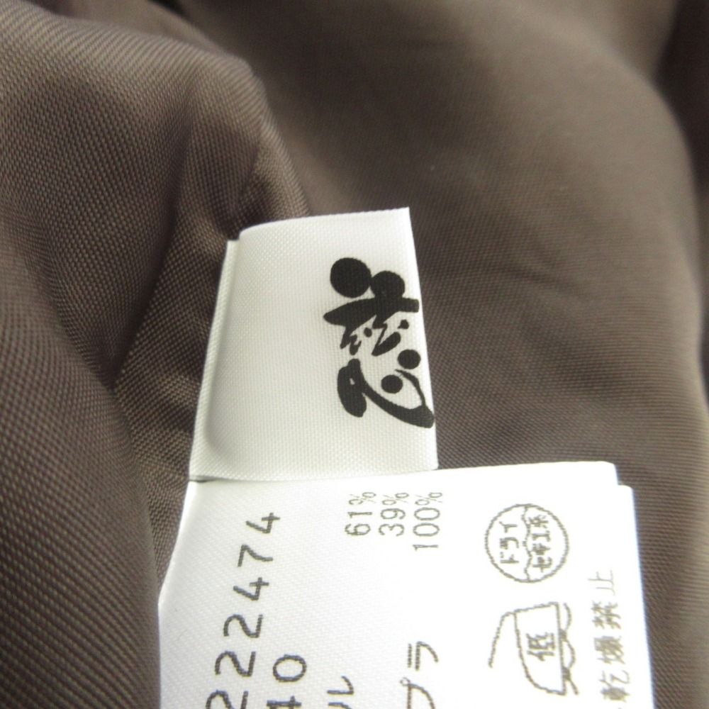  慈雨 ジウ センソユニコ チェック バルーン カーゴ パンツ スラックス イージー ウール サルエル ワイド 40 茶 ブラウン マルチ レディース 古着 サルエルパンツ パンツ