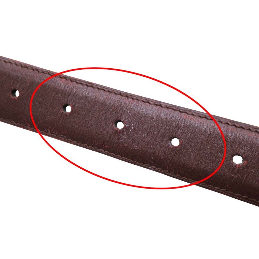 【極美品】カルティエ ダブルC 細ベルト マストライン ゴールド ボルドー 92 美品 Cartier マスト ドゥ カルティエ マストライン レザーベルト