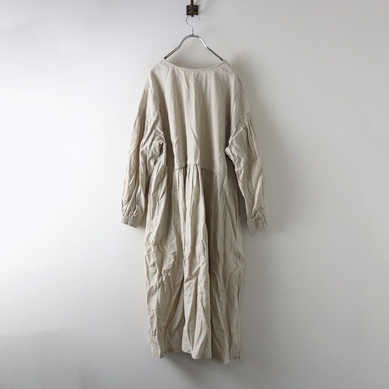 2021AW ネストローブ nest Robe UpcycleLino シンプルライフ研究家マキさんコラボ サステナブルワンピース F キナリ 2400014669190