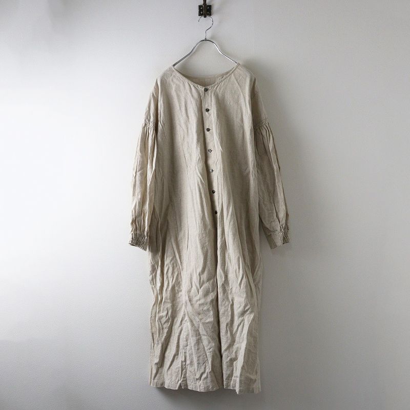 2021AW ネストローブ nest Robe UpcycleLino シンプルライフ研究家マキさんコラボ サステナブルワンピース F キナリ 2400014669190