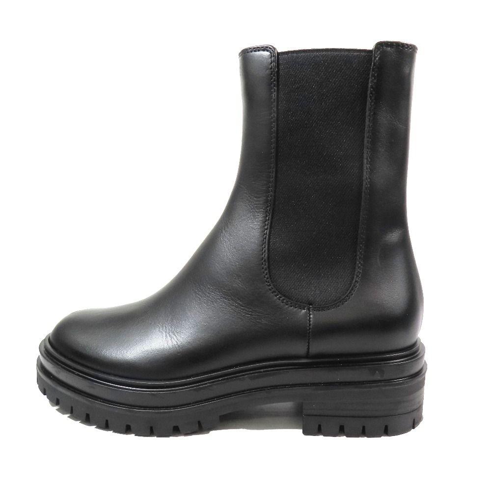 Gianvito Rossi ジャンヴィトロッシ CHESTER サイドゴアブーツ ショートブーツ G 73462 20 GOM CLN 靴 シューズ ブラック 35 5 レディース 古着