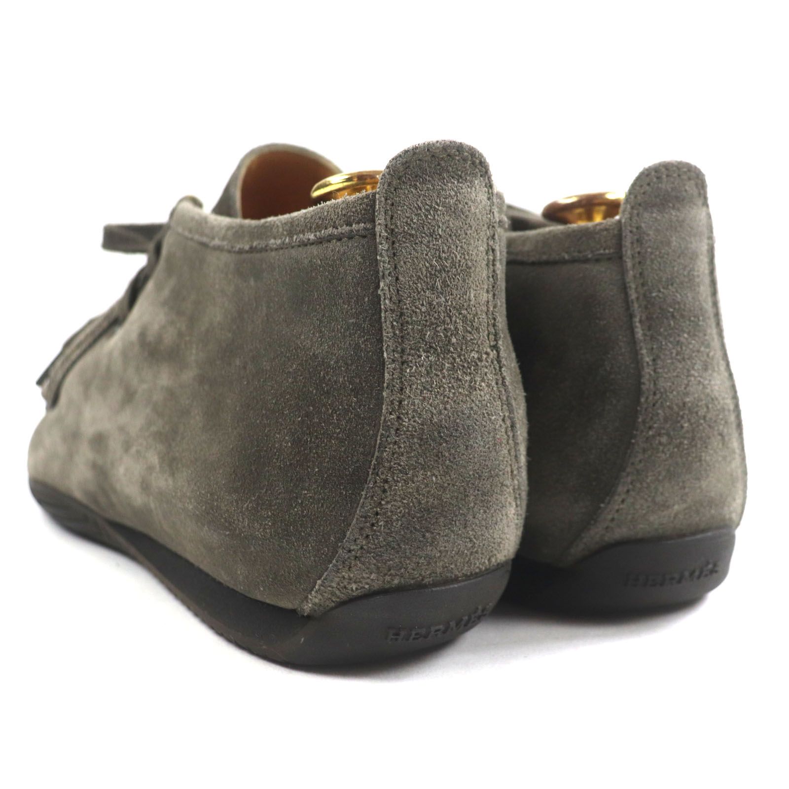 美品▽HERMES エルメス スウェードレザー Uチップ レースアップ