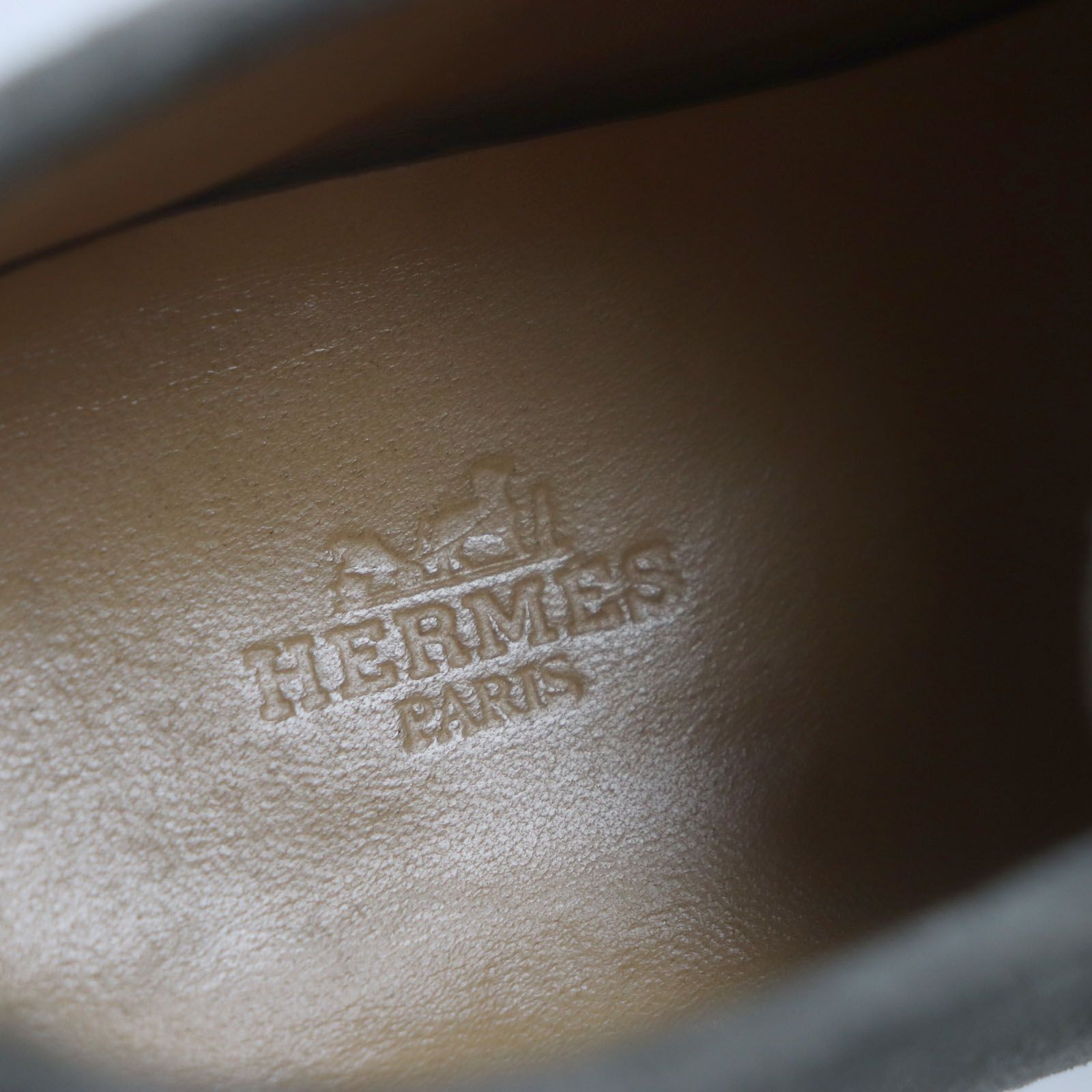 美品▽HERMES エルメス スウェードレザー Uチップ レースアップ