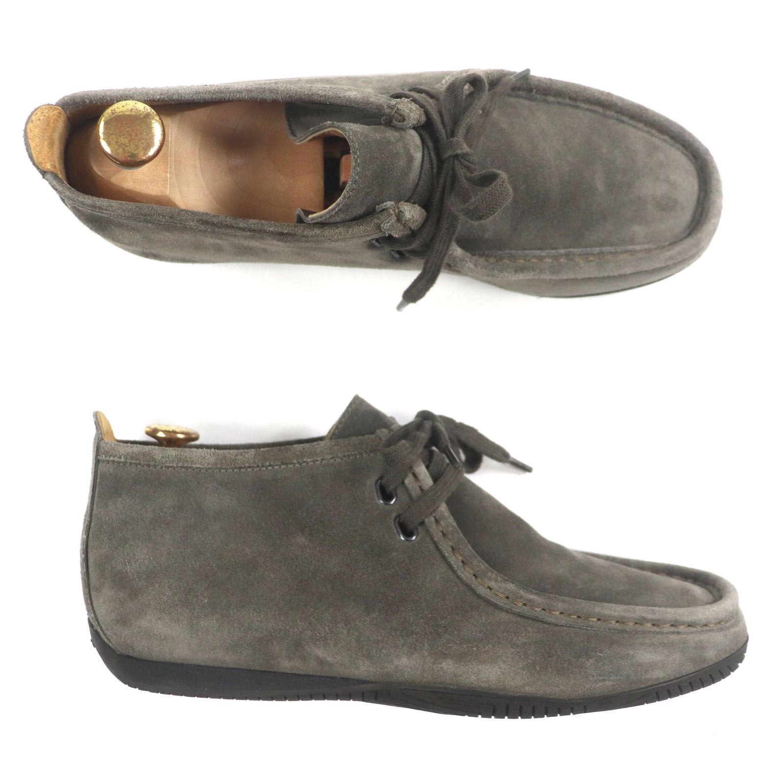 美品▽HERMES エルメス スウェードレザー Uチップ レースアップ