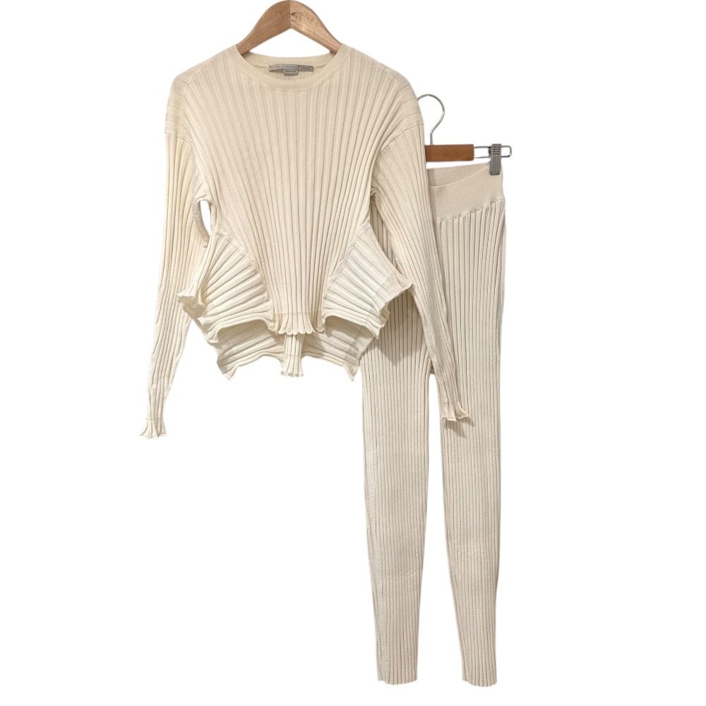 STELLA McCARTNEY ステラマッカートニー セーター パンツ ニット セットアップ 36 アイボリー レディース 古着