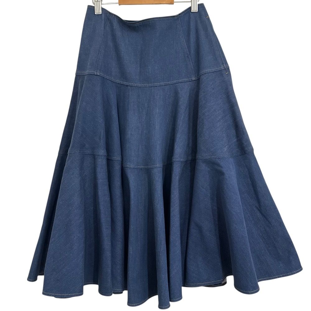 23SS ADEAM アディアム フ デニムスカート 43597 サイズ0 インディゴブルー レディース 古着