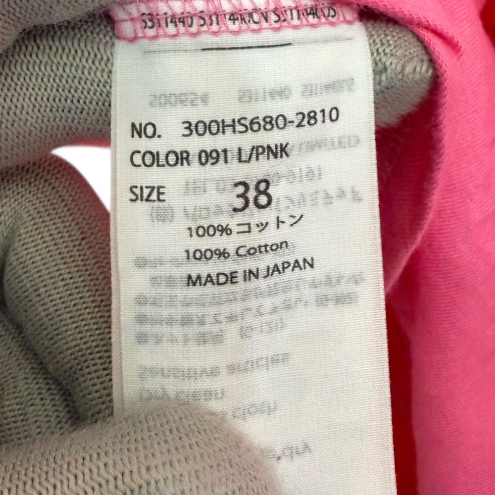 美品 24SS ENFOLD エンフォルド LOOSE BOX T-SHIRT 半袖 クルーネック Tシャツ カットソー 38 ピンク レディース 古着 中古 USED 美品 24SS ENFOLD エンフォルド LOOSE BOX T-SHIRT 半袖 クルーネック