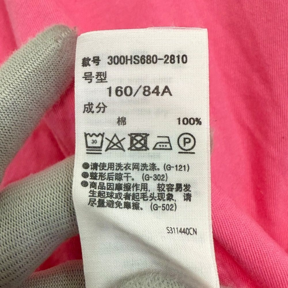 美品 24SS ENFOLD エンフォルド LOOSE BOX T-SHIRT 半袖 クルーネック Tシャツ カットソー 38 ピンク レディース 古着 中古 USED ENFOLD - 美品 24SS ENFOLD エンフォルド LOOSE BOX T-SHIRT 半袖