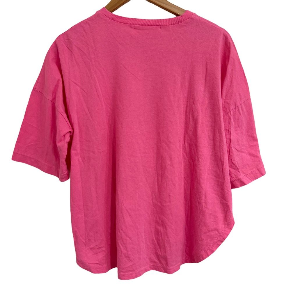 24SS ENFOLD エンフォルド LOOSE BOX T-SHIRT 半袖 クルーネック Tシャツ カットソー 38 ピンク レディース 古着