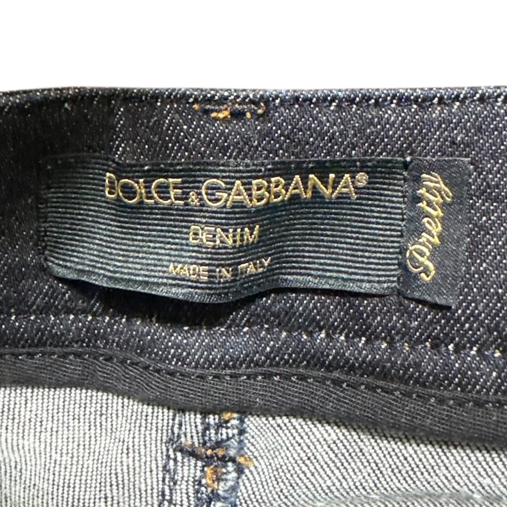  DOLCE GABBANA ドルチェ ガッバーナ スキニー デニムパンツ ジーンズ 38 インディゴブルー レディース 古着 その他 デニム ジーンズ