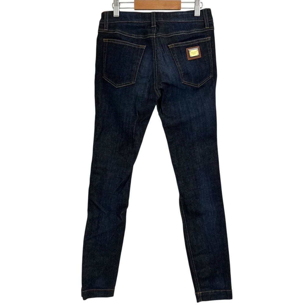 DOLCE-GABBANA ドルチェ-ガッバーナ スキニー デニムパンツ ジーンズ 38 インディゴブルー レディース 古着
