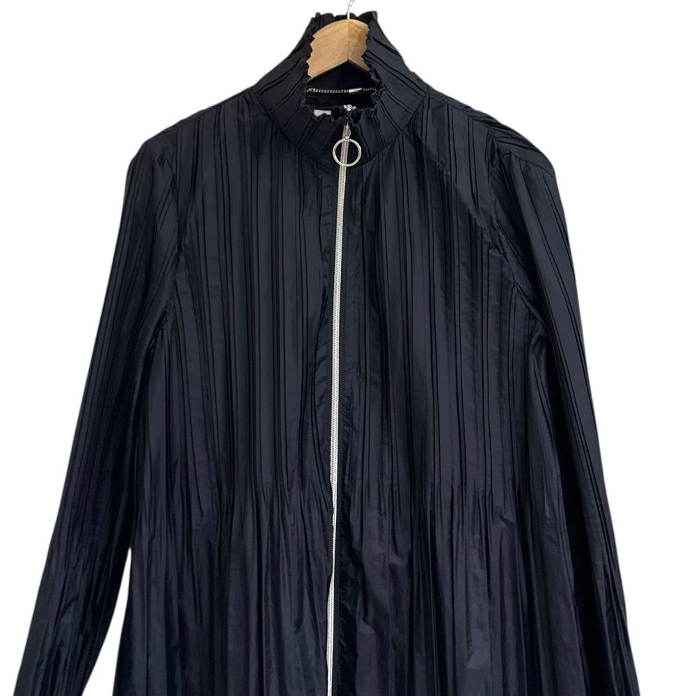 極美品】ヨーコチャン 裾フリル 夏素材 ノーカラージャケット 白 美