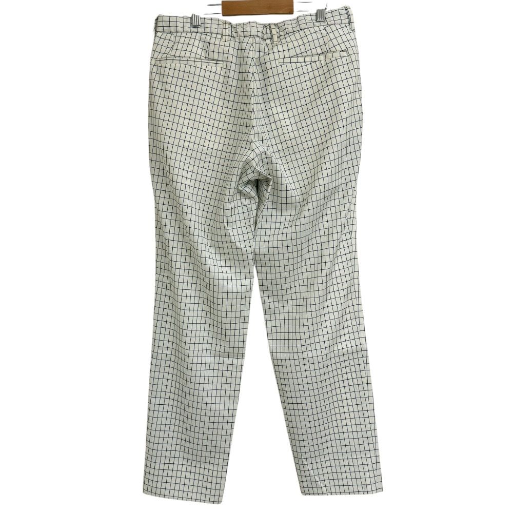 VIGANO ヴィガーノ チェック柄 イージースラックスパンツ 48 オフホワイト メンズ 古着