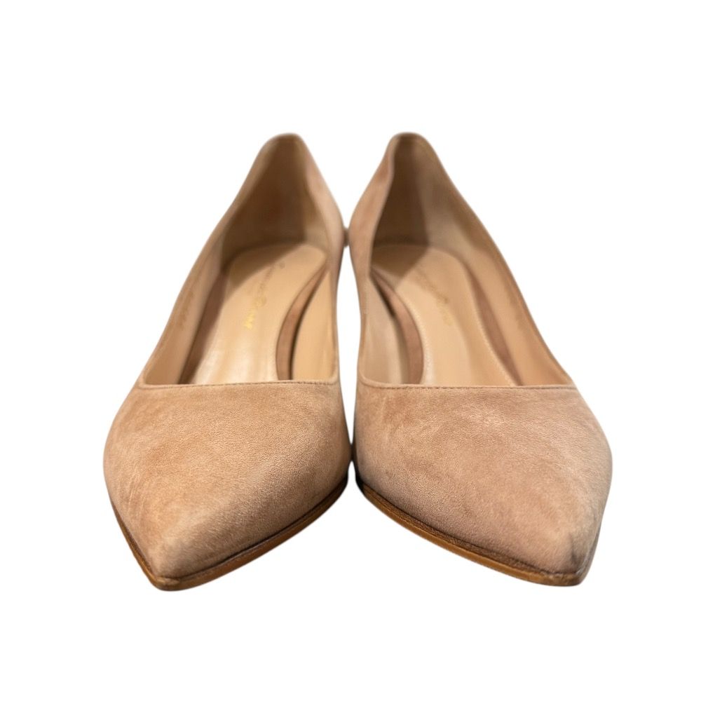 美品 Gianvito Rossi ジャンヴィトロッシ スエード ポインテッドトゥ