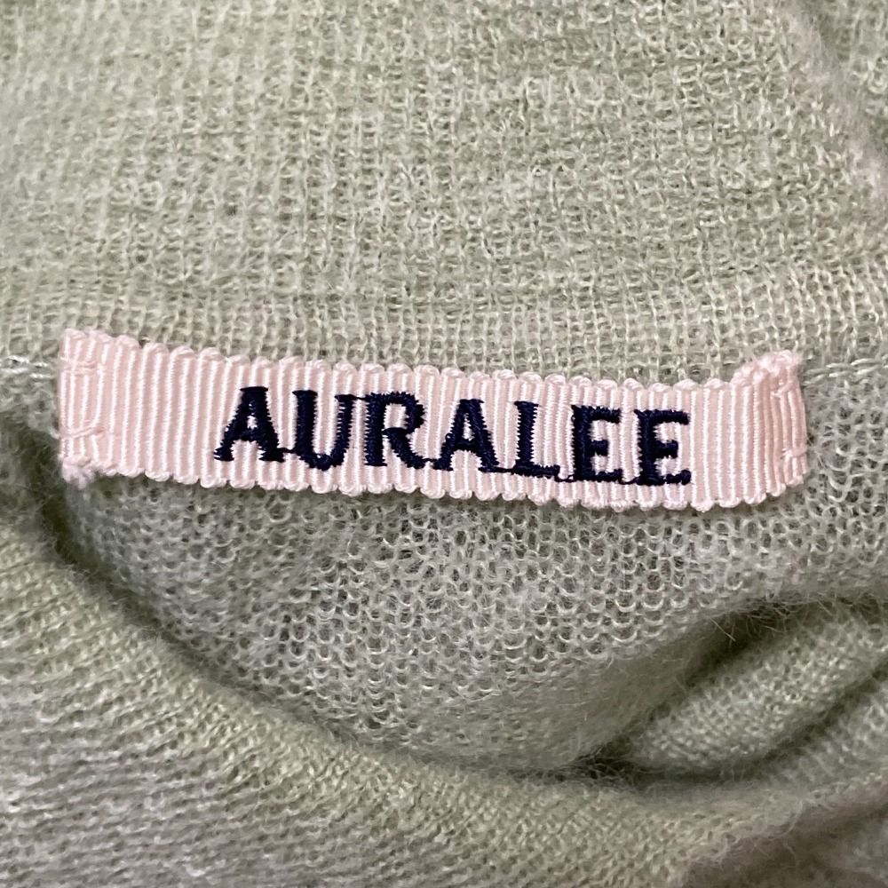 美品 24SS AURALEE オーラリー KID MOHAIR SHEER KNIT SHORT POLO モヘアシアーニットショートポロシャツ サイズ0 グリーン レディース 古着 中古 USED 美品 24SS AURALEE オーラリー KID MOHAIR SHEER KNIT SHORT POLO