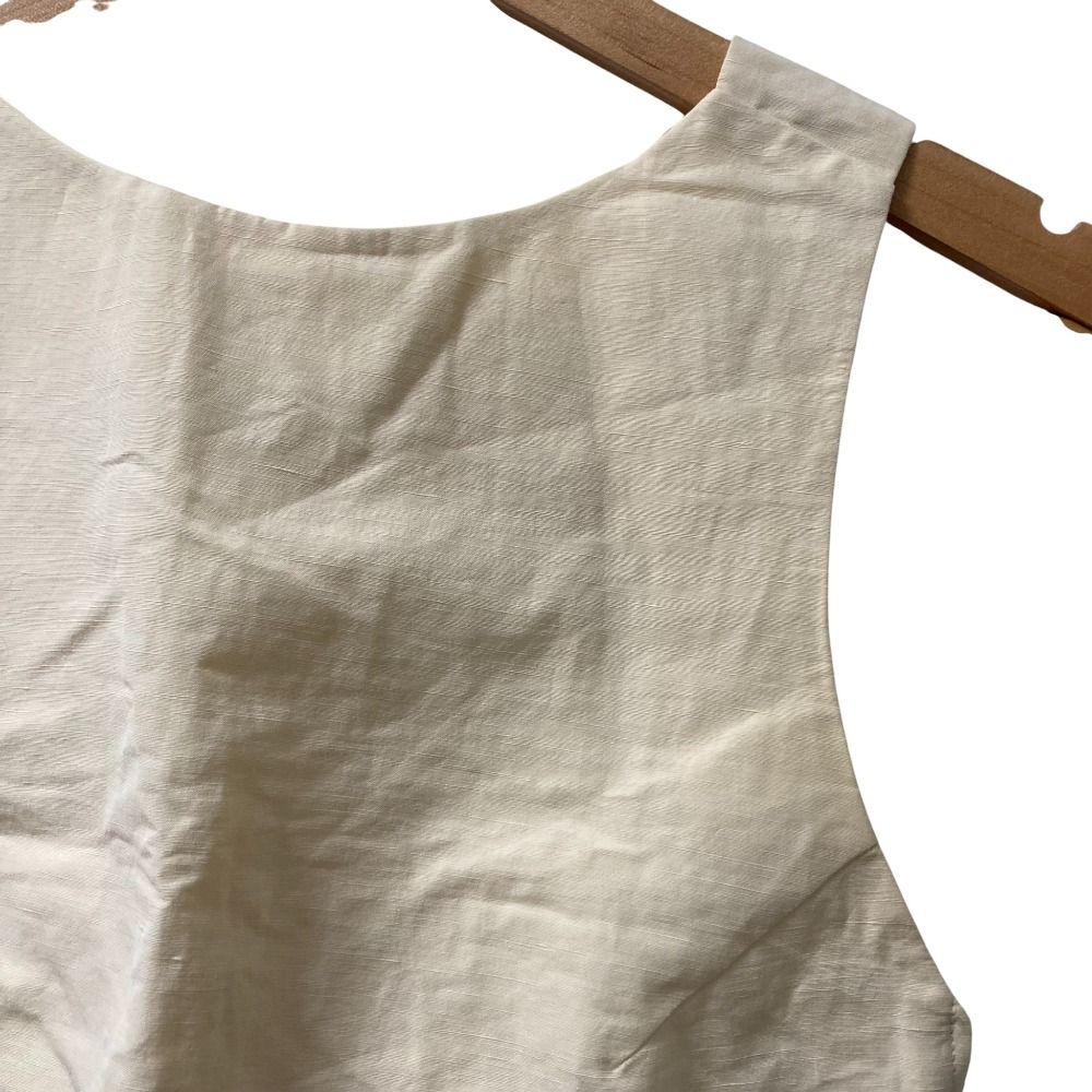 24SS AURALEE オーラリー HIGH DENSITY FINX LINEN WEATHER TANK ノースリーブカットソー A24SP02LW サイズ0 キナリ レディース 古着