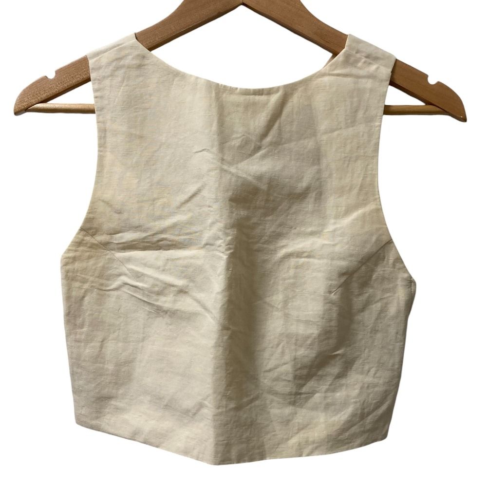 24SS AURALEE オーラリー HIGH DENSITY FINX LINEN WEATHER TANK ノースリーブカットソー A24SP02LW サイズ0 キナリ レディース 古着