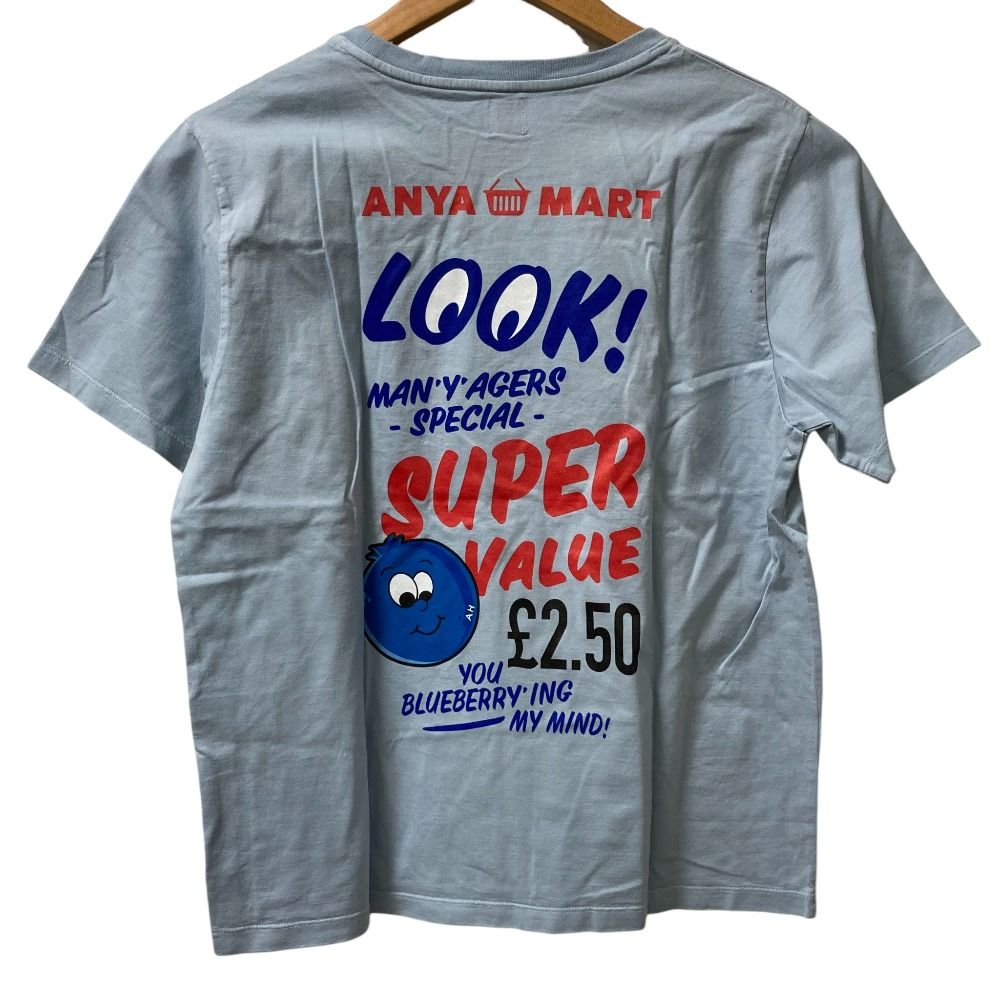  24 SS Ron Herman ロンハーマン×アニヤハインドマーチ Anya Mart Tee 半袖Tシャツ ブルー レディース 古着 半袖(Tシャツ) Tシャツ カットソー