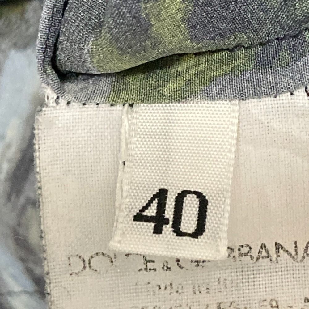 美品 DOLCE&GABBANA ドルチェアンドガッバーナ バラプリント シルク