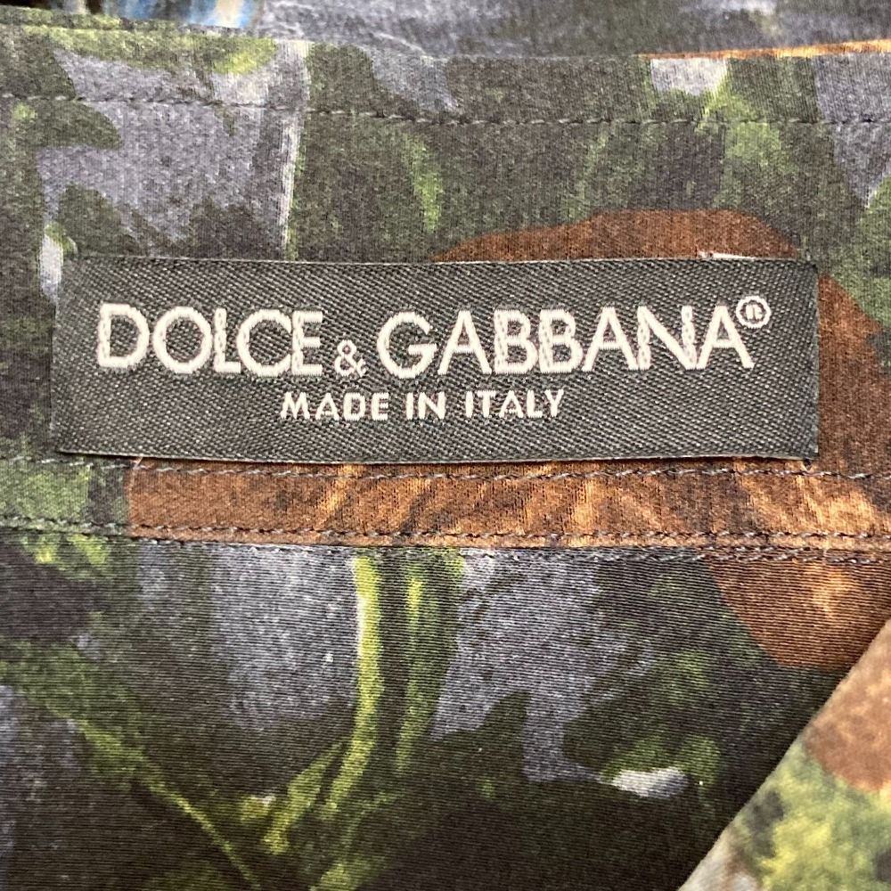 美品 DOLCE&GABBANA ドルチェアンドガッバーナ バラプリント シルク