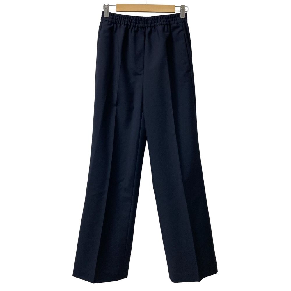 Acne Studios アクネストゥディオズ ウール モヘヤブレンド イージー ワイドパンツ スラックス サイズ34 ネイビー レディース 古着