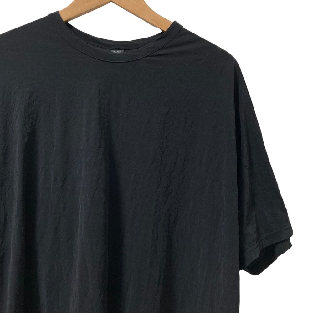 24SS Y s yohji yamamoto ワイズ ヨウジヤマモト PO ワイドカットソー 五分袖 Tシャツ YS-T09-672 サイズ2 ブラック レディース 古着