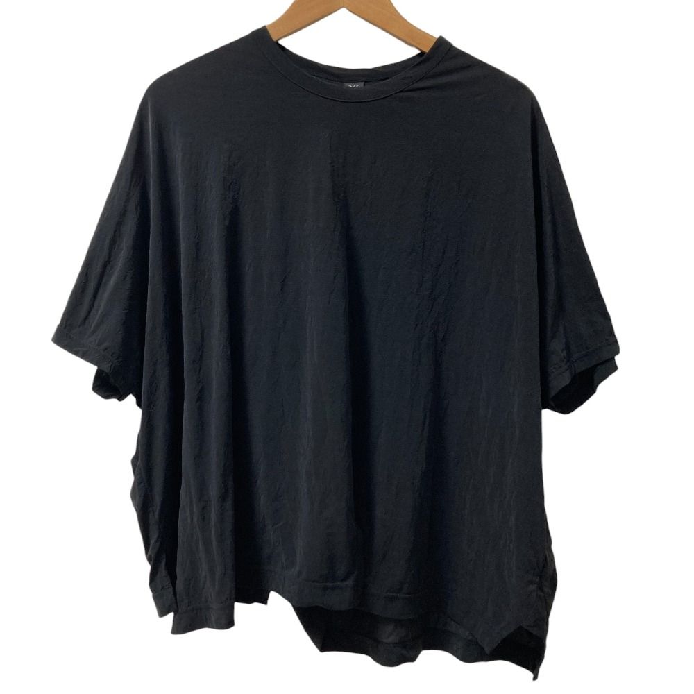 24SS Y s yohji yamamoto ワイズ ヨウジヤマモト PO ワイドカットソー 五分袖 Tシャツ YS-T09-672 サイズ2 ブラック レディース 古着