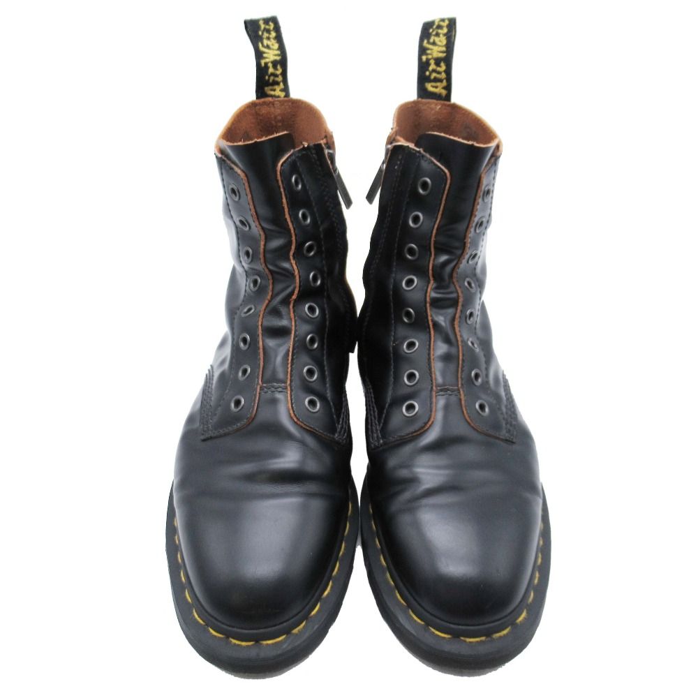 DR. MARTENS ドクターマーチン 1460LL 8 eye boots レースレスブーツ エイトホール シューズ UK9 28.0 黒 ブラック メンズ 古着
