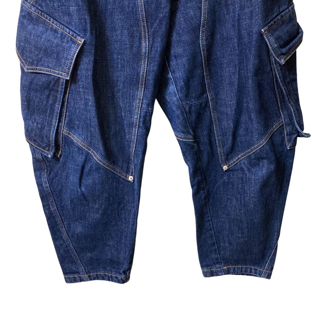 美品 LOEWE ロエベ ハイライズ ワイドレッグ カーゴデニムパンツ