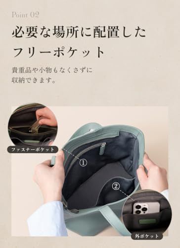  ビジネスレザーファクトリー ミニトートバッグ 撥水オリジナルレザー 牛本革 男女兼用 ファスナー付き 折りたたみ可 YKKファスナー ティールブルー その他 フェイスケア