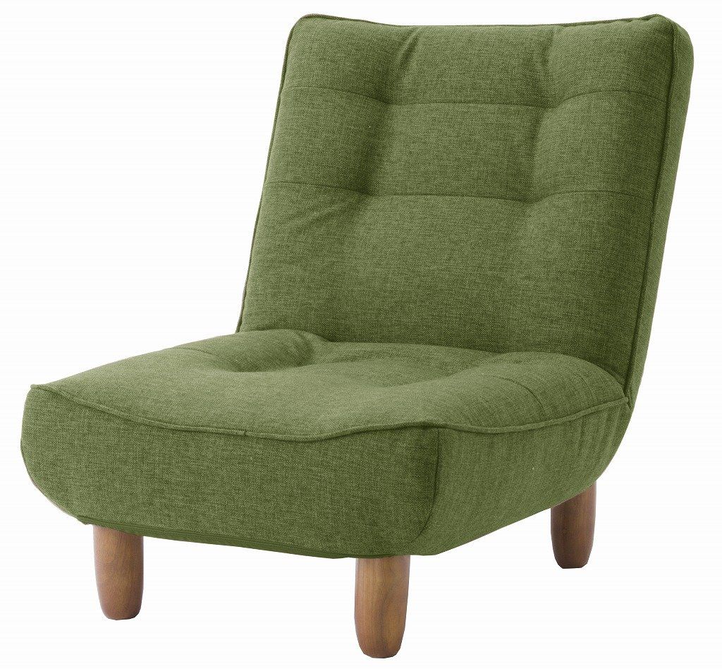 セルタン ハイバックソファー 和楽の浅葱 1人掛け ポケットコイル カシコングリーン 背部リクライニング 高反発 A327p-542GRN