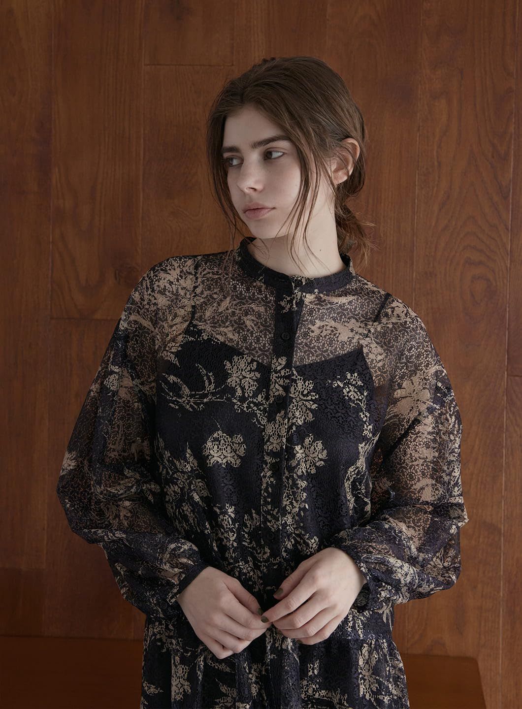  コエル レースプリントロングワンピース その他 フェイスケア