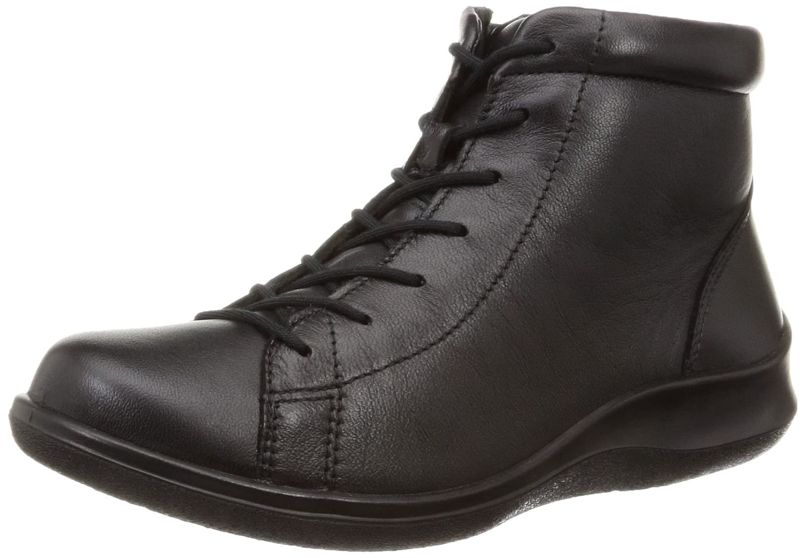 アキレスソルボ スニーカーブーツ 本革 撥水皮革 サイドファスナー付 歩きやすい レディース 3E ASC 5340 ブラック 22.5 cm