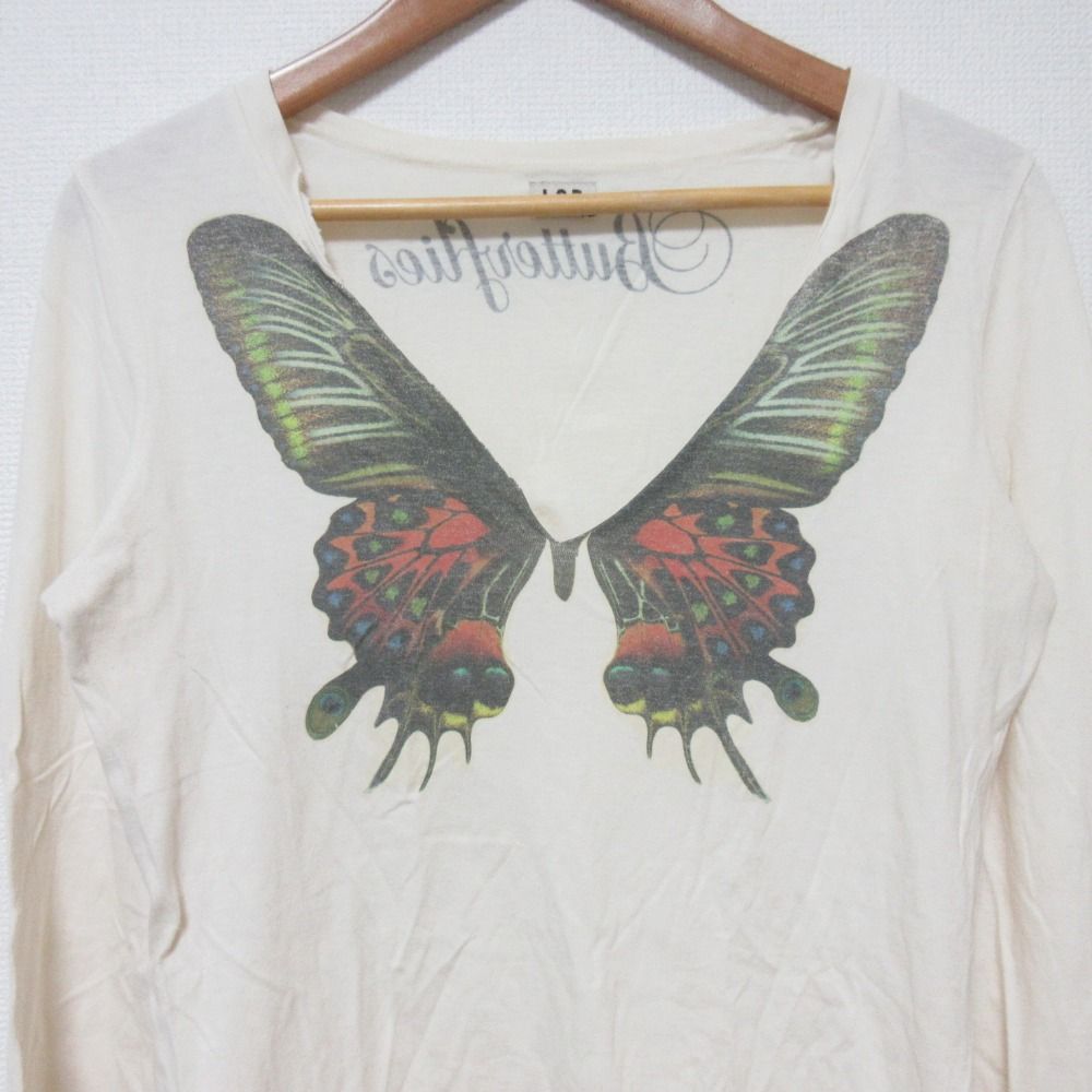  L.G.B. ルグランブルー ロングスリーブ カットソー サイズ1 アイボリー メンズ レディース 古着 長袖 Tシャツ カットソー