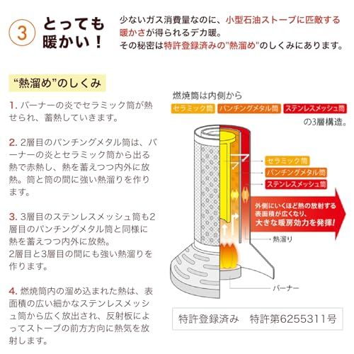  イワタニ Iwatani 岩谷 カセットガスストーブ ハイパワータイプ デカ暖 対流式 ブラック＆シャンパンゴールド CB-CGS-HPR その他 フェイスケア