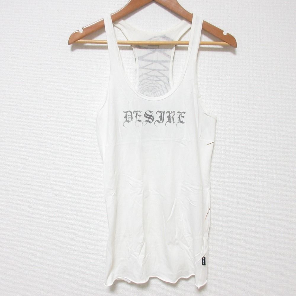 L.G.B. ルグランブルー SPIDER 蜘蛛 ノースリーブカットソー タンクトップ サイズ0 ホワイト メンズ レディース 古着