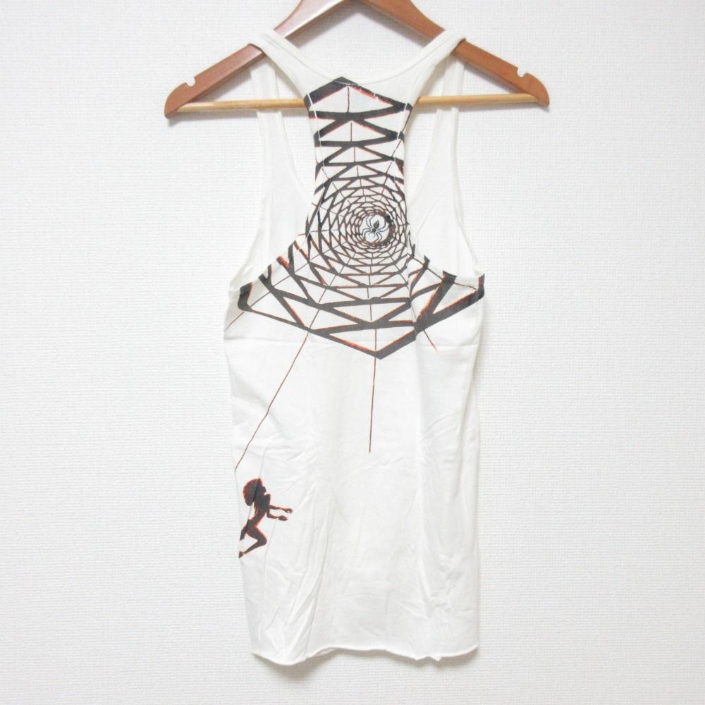 L.G.B. ルグランブルー SPIDER 蜘蛛 ノースリーブカットソー タンクトップ サイズ0 ホワイト メンズ レディース 古着