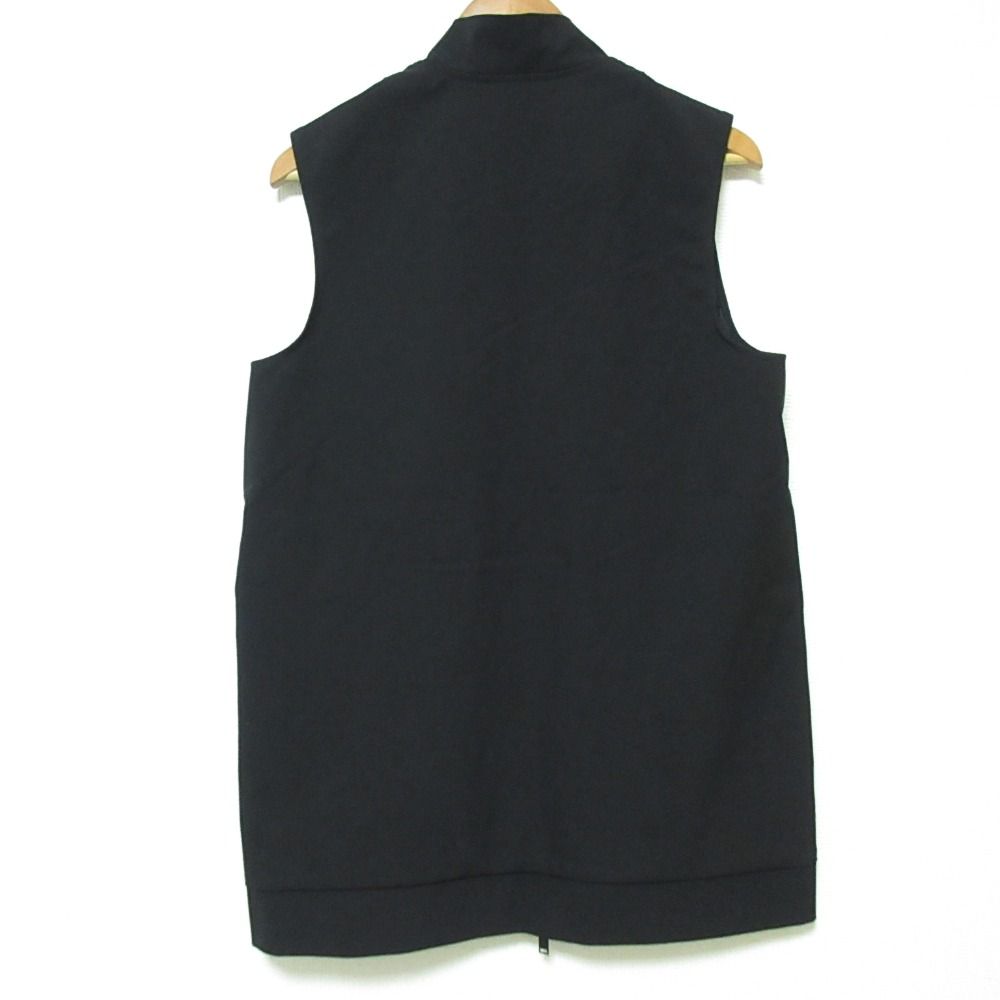 Max Mara LEISURE マックスマーラ LUXEPAD スクエアキルト ロングジレ ベスト サイズ42 ブラック レディース 古着