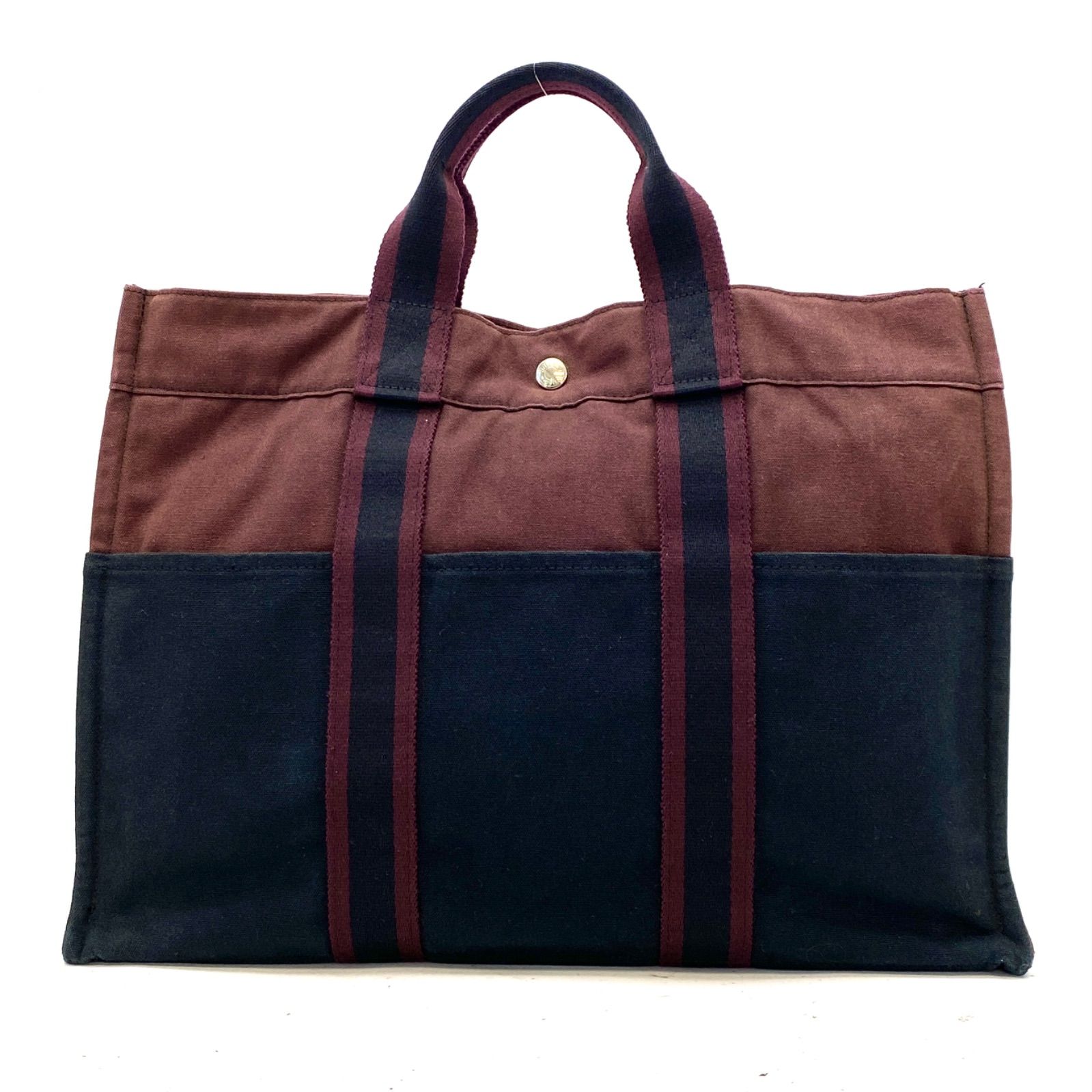 エルメス セール フルートゥMM トート バッグ キャンバス ブラック