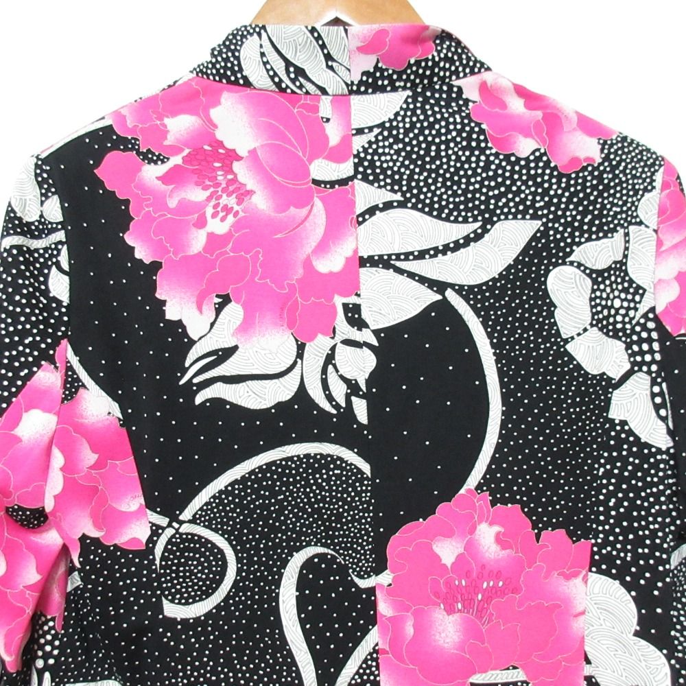 美品 LEONARD レオナール フラワープリント カンカンストレッチ