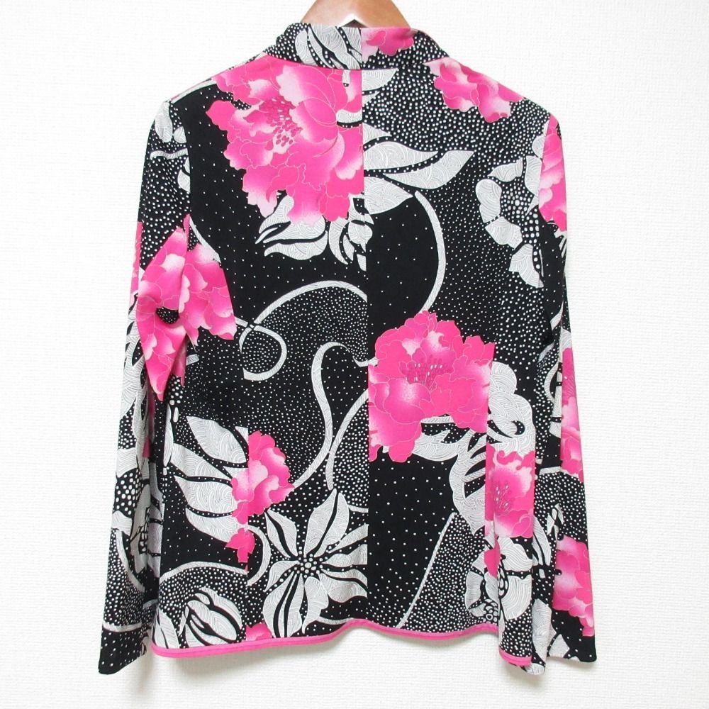 美品 LEONARD レオナール フラワープリント カンカンストレッチ