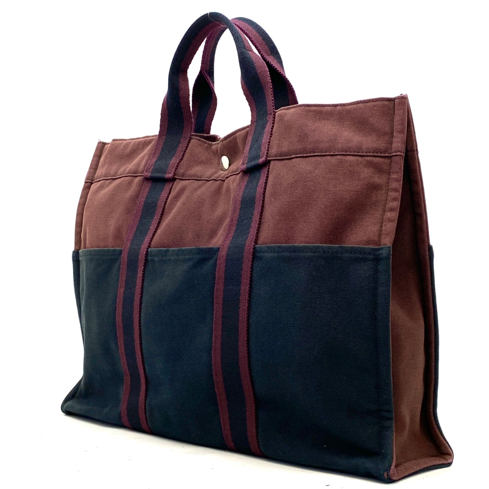 エルメス セール フルートゥMM トート バッグ キャンバス ブラック