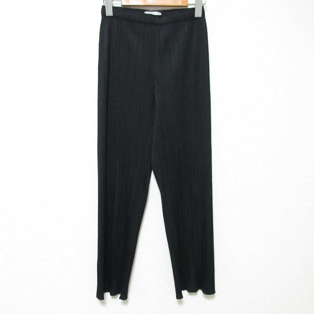 PLEATS PLEASE ISSEY MIYAKE プリーツプリーズ イッセイミヤケ イージーパンツ サイズ2 ブラック レディース 古着