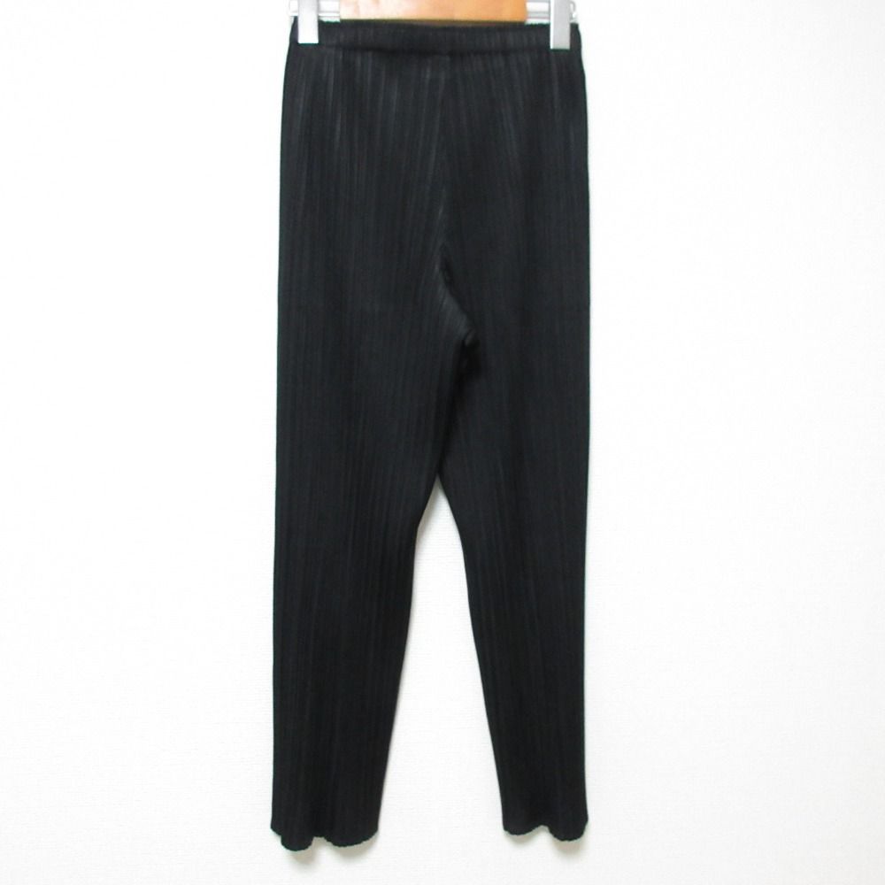 PLEATS PLEASE ISSEY MIYAKE プリーツプリーズ イッセイミヤケ イージーパンツ PP55JF111 サイズ2 ブラック レディース 古着