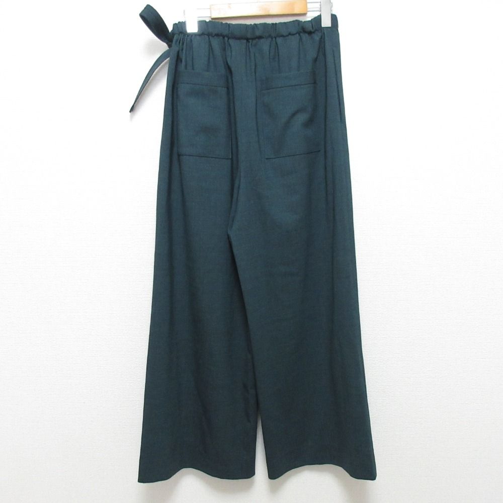 25SS TB TOMORROWLAND .B トゥモローランド ウールトロ ドローストリングパンツ サイズ34 カーキ レディース 古着